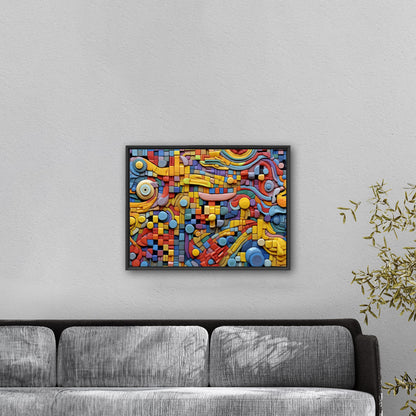 Vibrant, playful mosaic art with intricate details - Whimsical Energy Escape