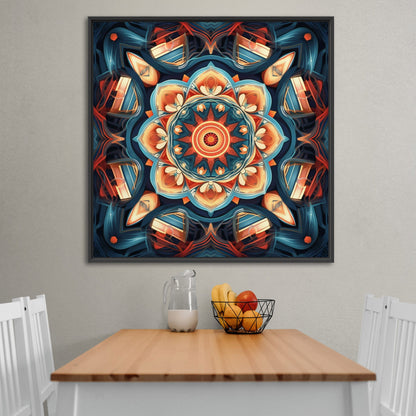 Symmetrical 3D Render Kaleidoscope Painting - Ethereal Symmetry