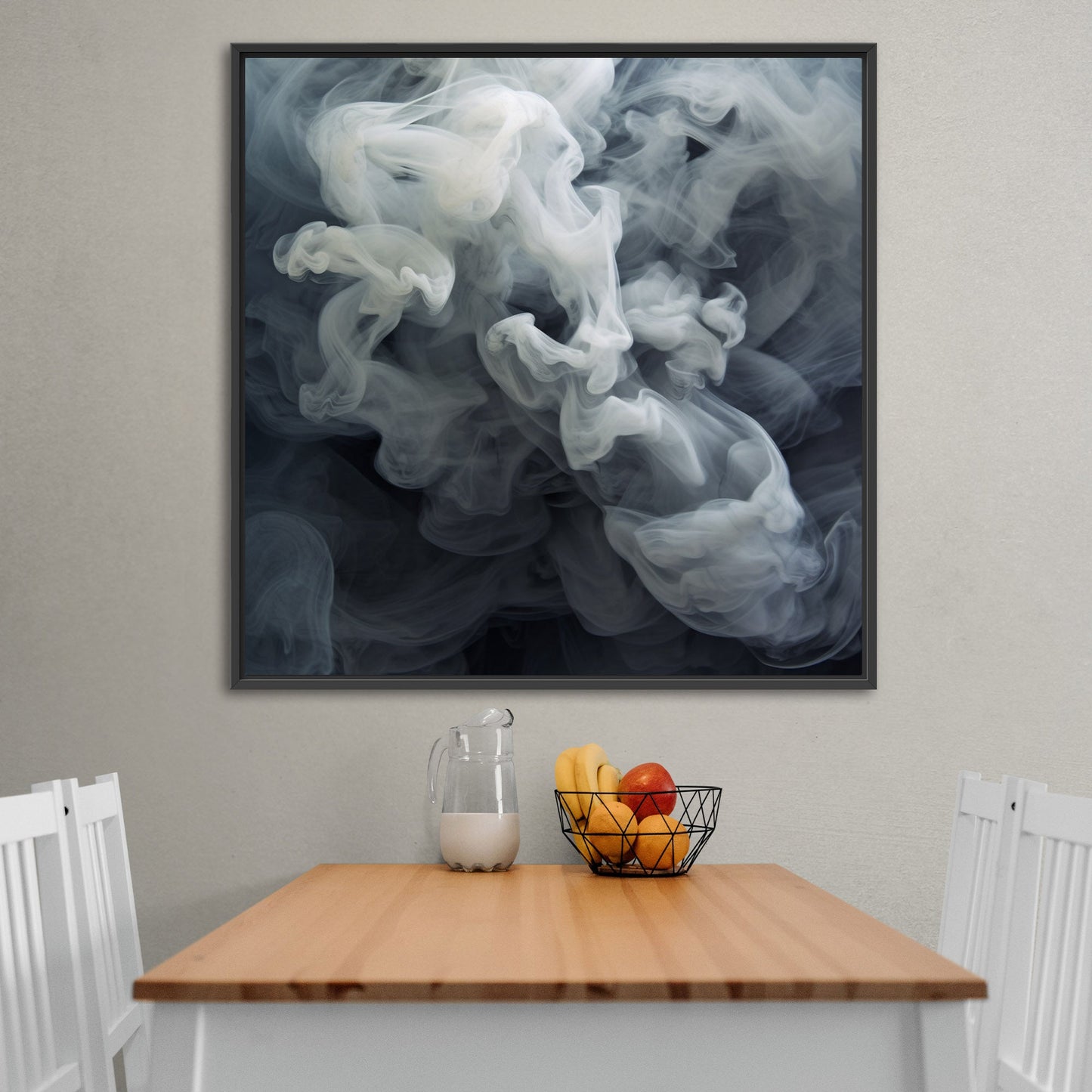 Photorealist Smoke in Grey and White - Ethereal Euphoria