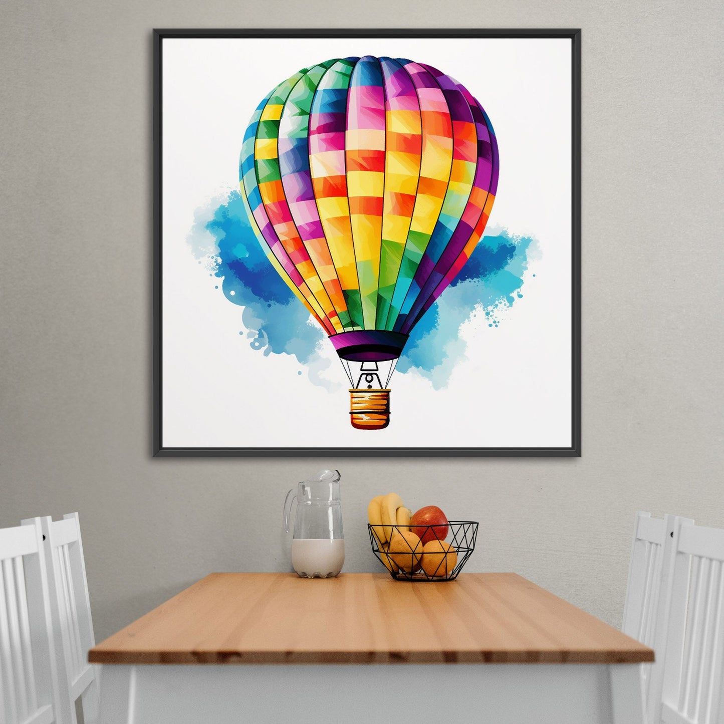 Hot Air Balloon Watercolor for Child's Room - Adventure Awaits