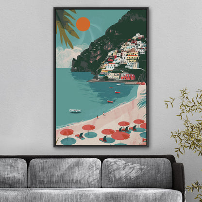 Sunny Amalfi Coast Day Art - Mediterranean Tranquility