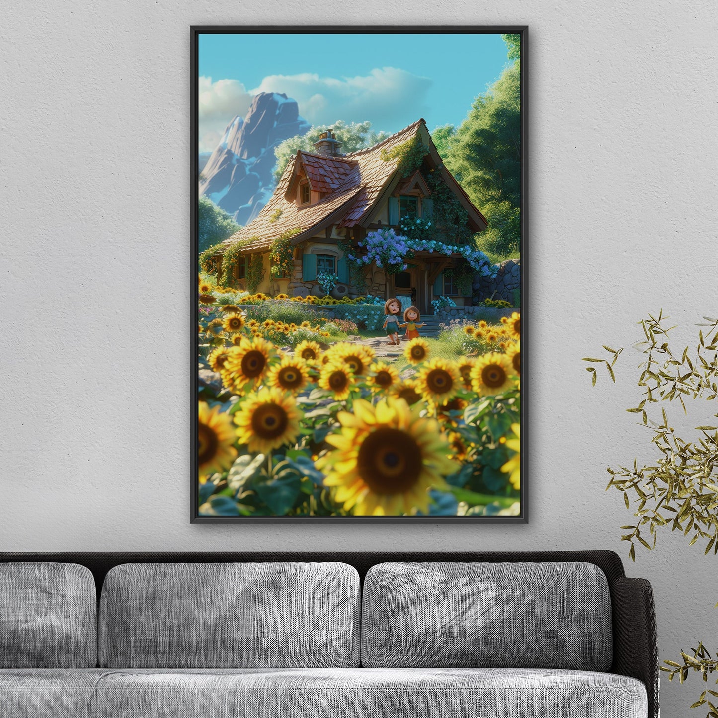 Enchanting fairytale scene wall art - Dreamland Wonder