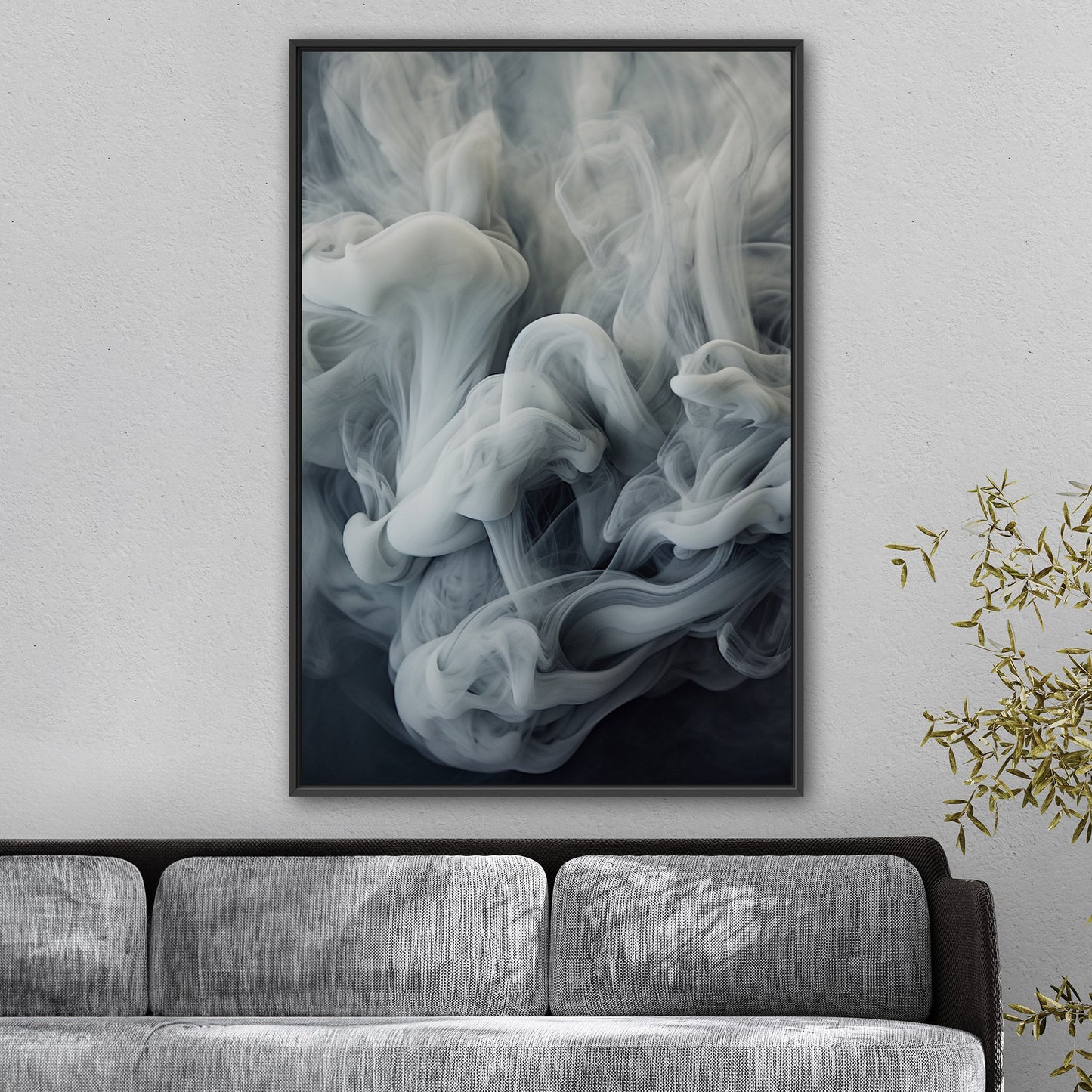 White and Grey Photorealistic Smoke Swirls - Ethereal Swirls