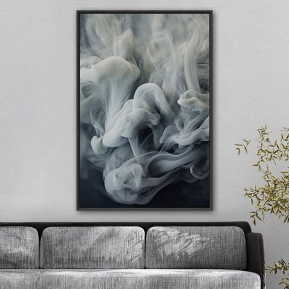 White and Grey Photorealistic Smoke Swirls - Ethereal Swirls