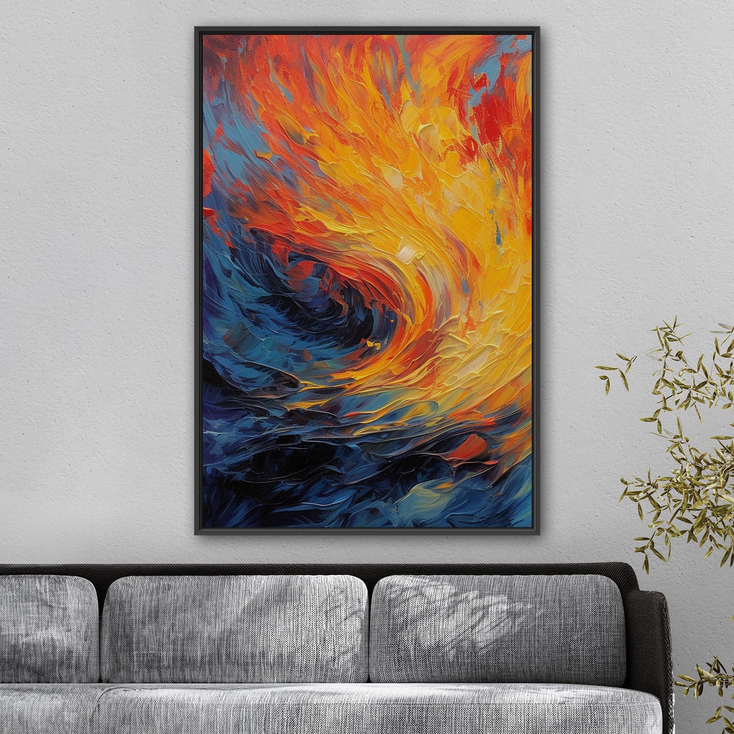 Fiery abstract art with vibrant flames - Inferno Revived