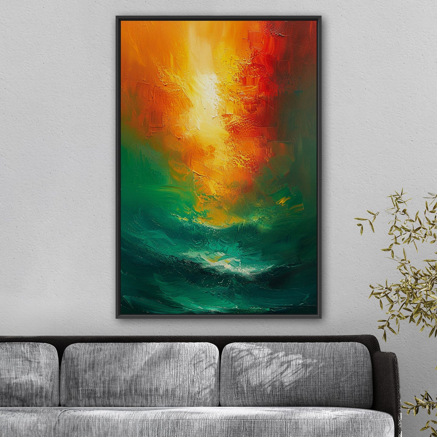 Captivating abstract oil painting incorporating vibrant colors - Harmony of Colors