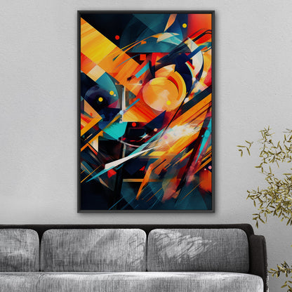 Abstract Geometric Painting - Electric Dreamscapes