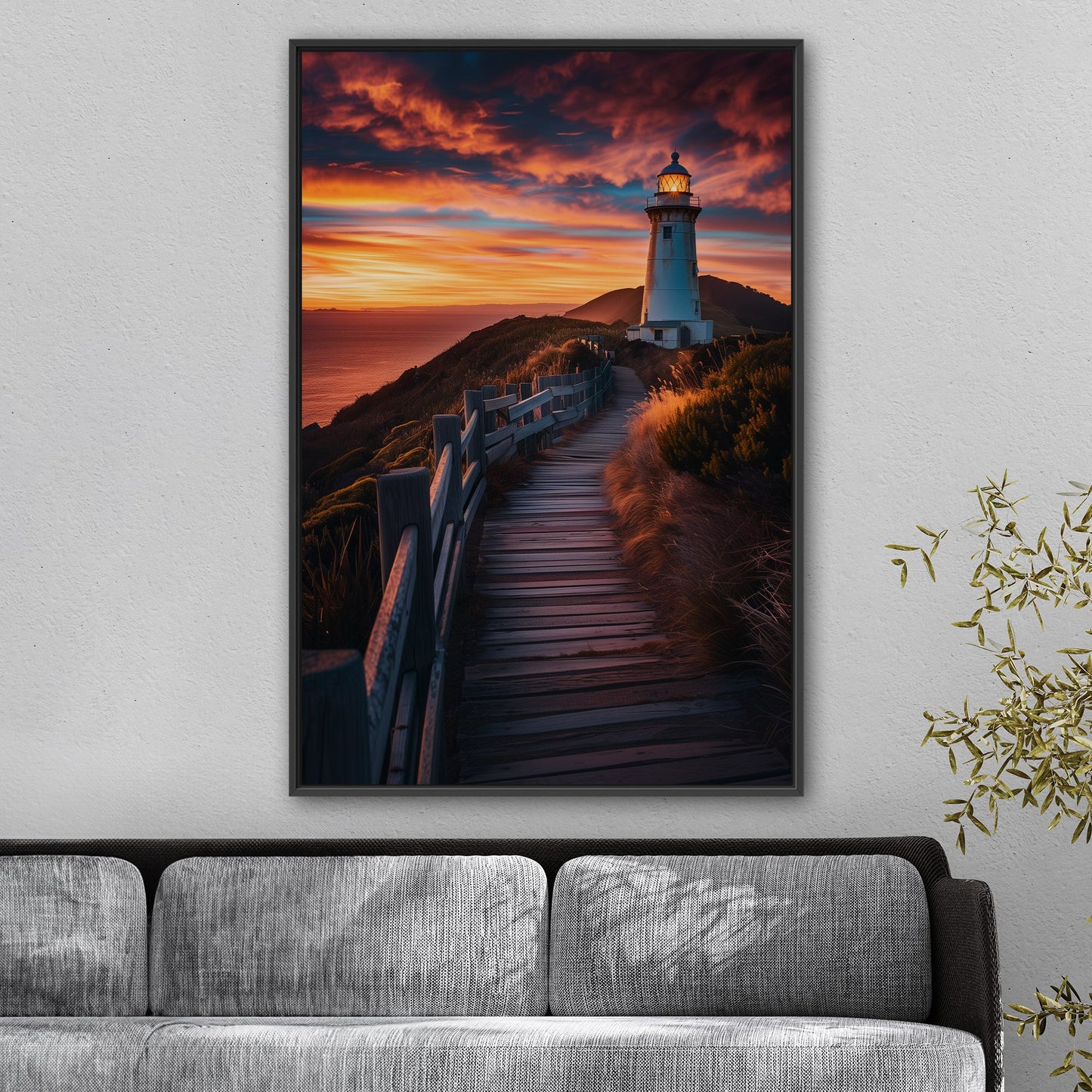 Coastal Lighthouse Dusk Glow - Winddown Sundown