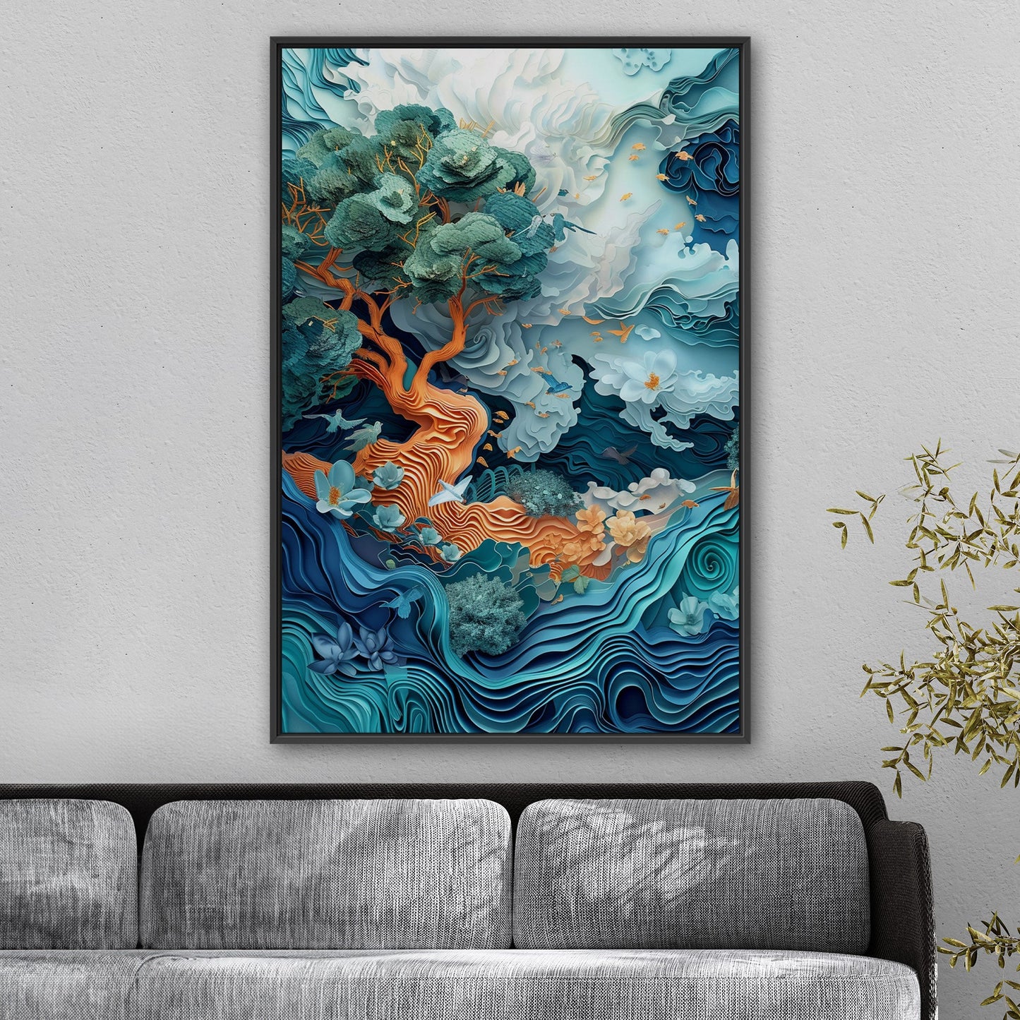 Elevate your space with this sophisticated 3D art - Enchanting Dreamscapes