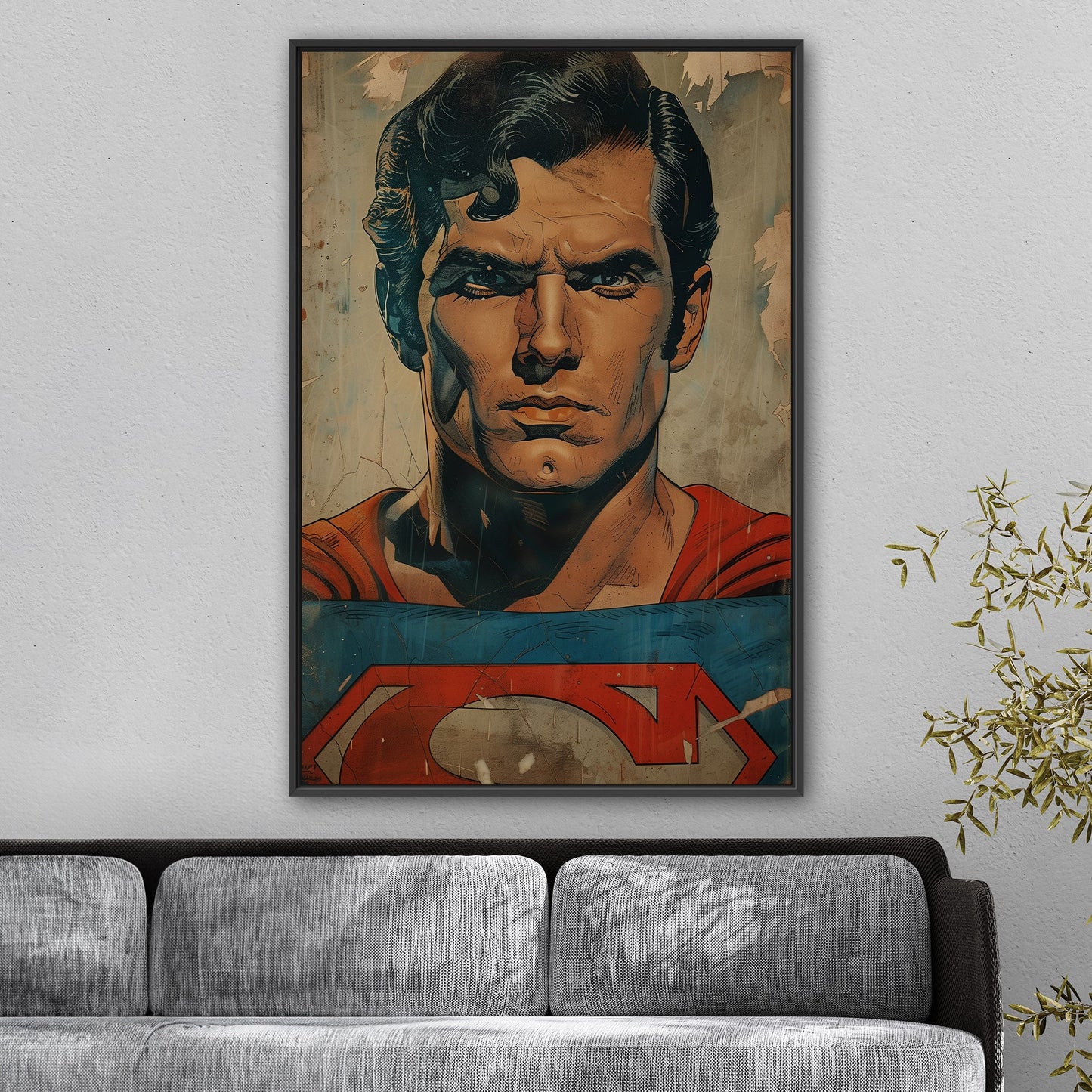 Heroic Retro Superman Closeup