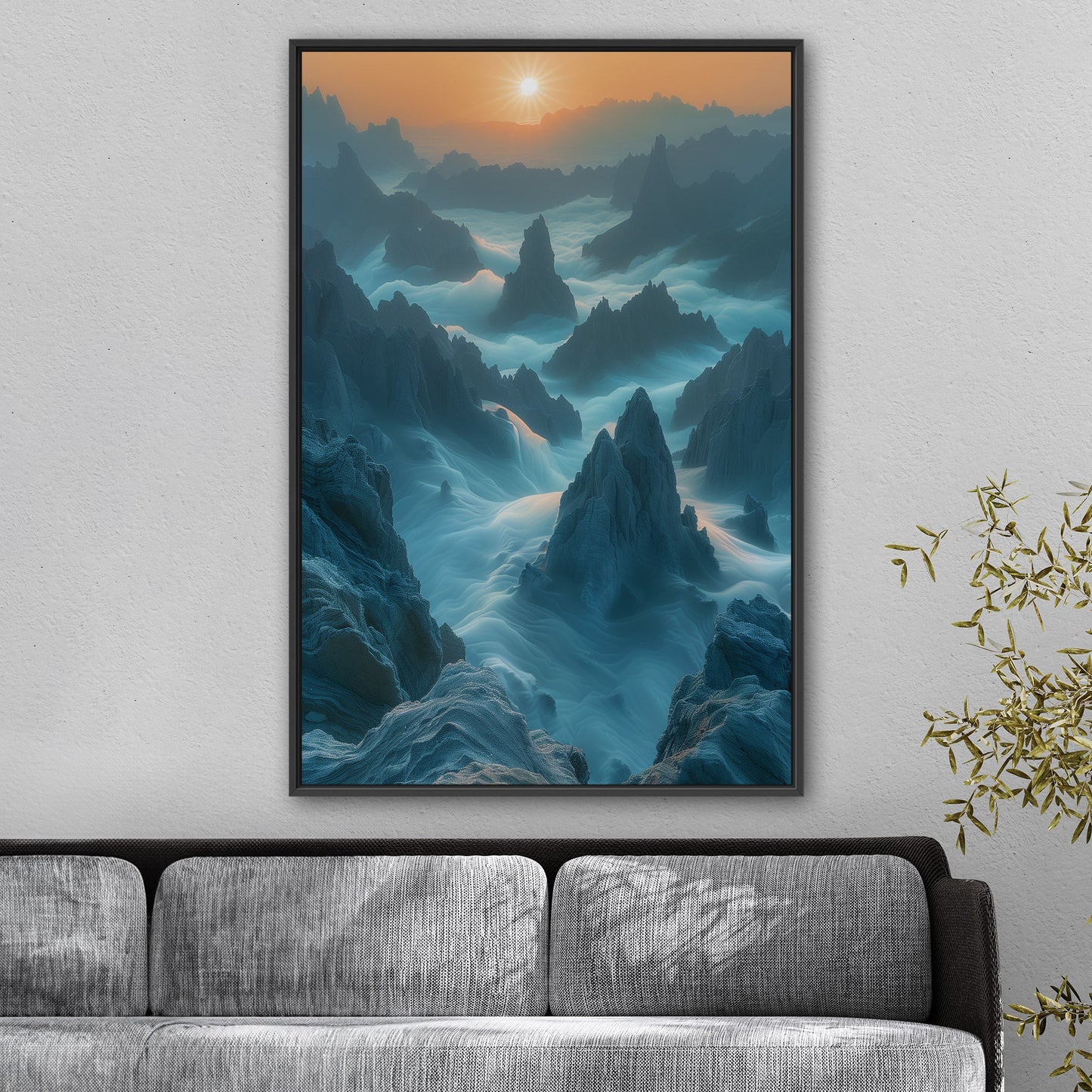 Landscape with Mountain Peaks and Clouds - Sculptures of the Sky