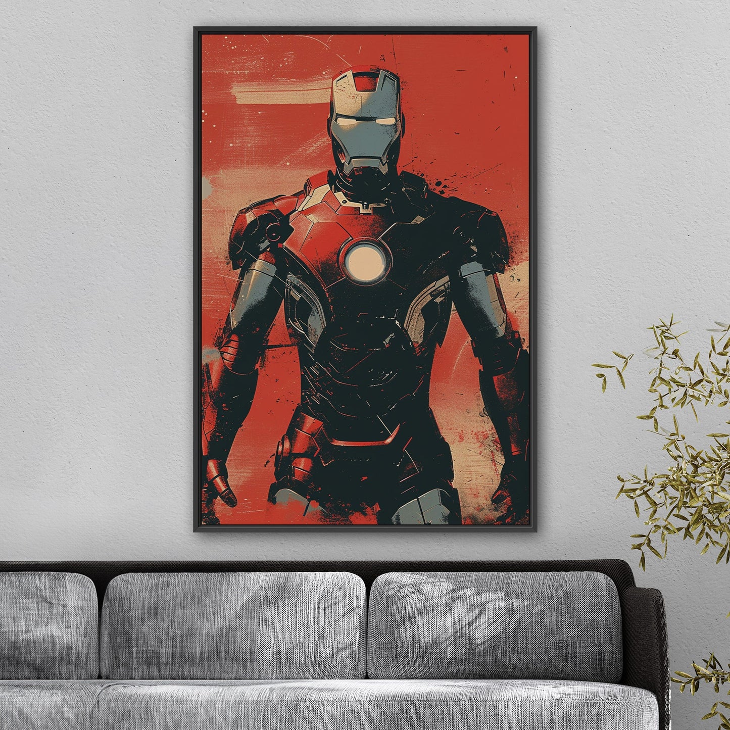 Print Style Artwork of Iron Man - Halftone Heroic Hues