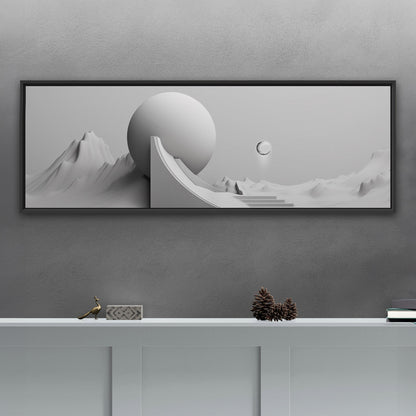 Minimal Monochrome Abstract Digital Render -  Sleek Elegance