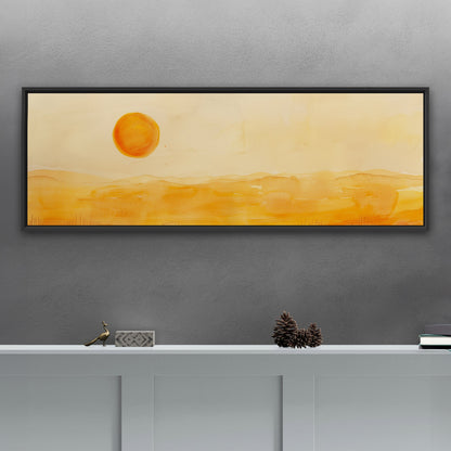 Tranquil desert vista in watercolor - Sunset Serenity