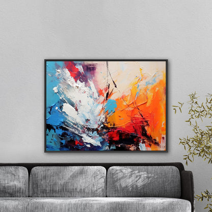 Abstract Texture Oil Painting - Electric Prism Dance