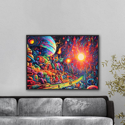 Psychedelic Abstract Surreal Vibrant Multicolor Landscape - Journey in Kodachrome