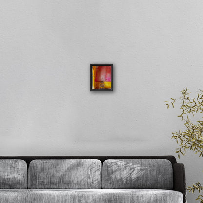 Old Wooden Chair Against a Textured Wall - Vibrant Still Life