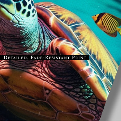 Sea Turtle Closeup Portrait in Corral - Coral Realm Quest