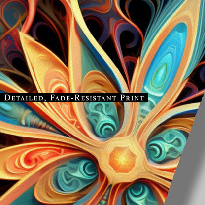 3D fractal symmetrical abstract painting - Enigmatic Recursive Symphony