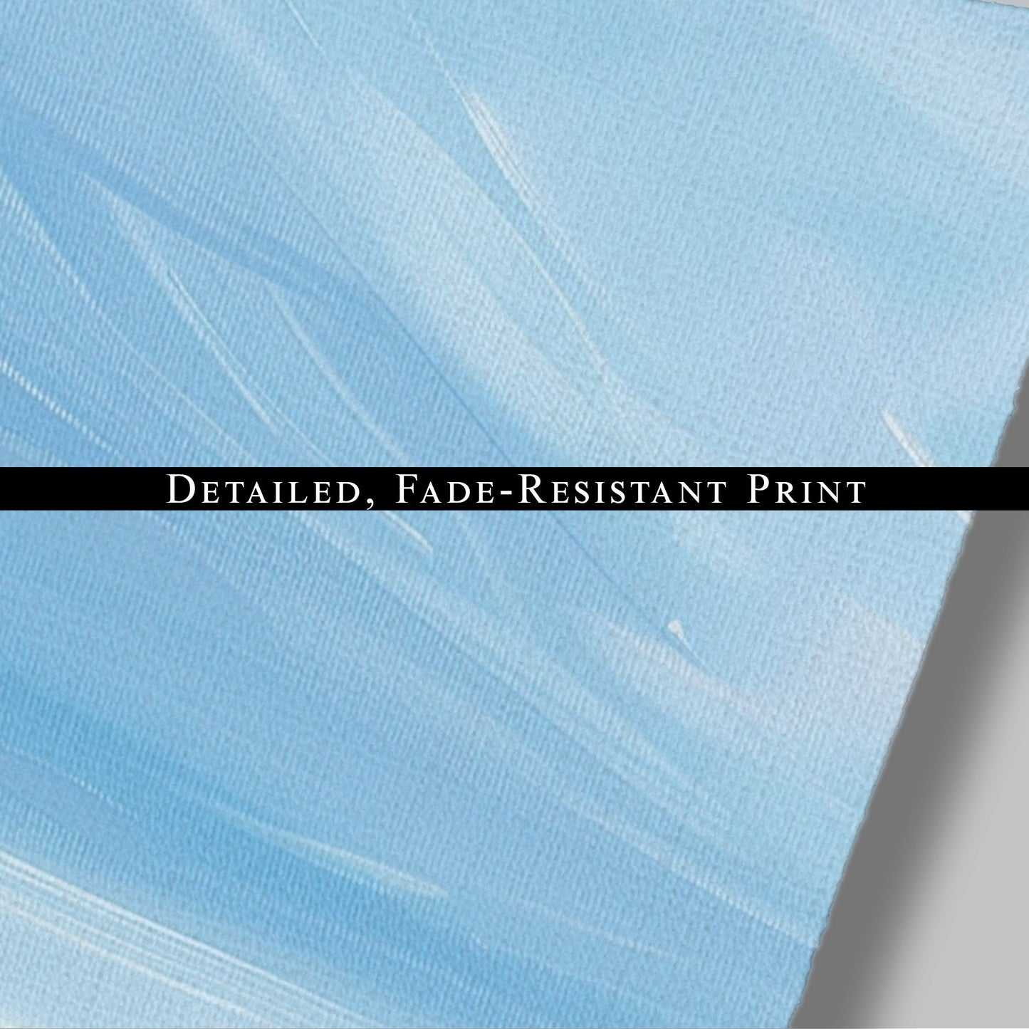 Minimalist abstract brush stroke painting of ocean and blue sky - Tranquil Seaside Serenity