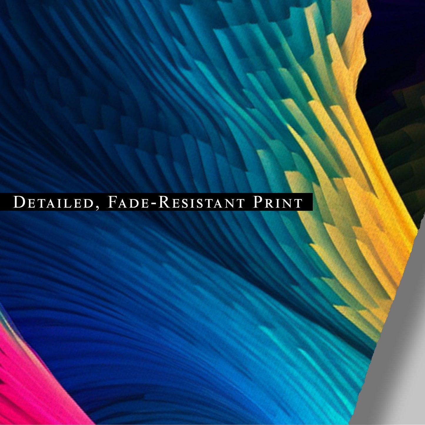 Colorful Digital Art Render - Electric Rainbow Ripples