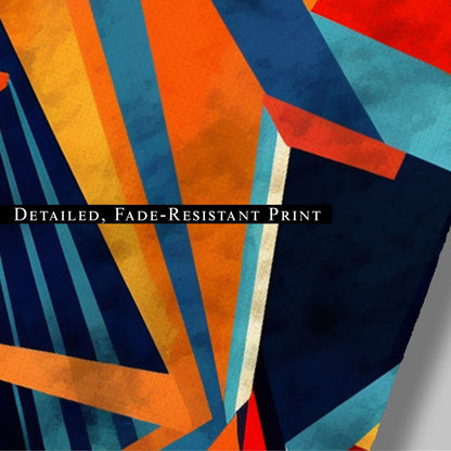 Bold, abstract wall art with geometric shapes and vibrant colors - Transformative Abstraction