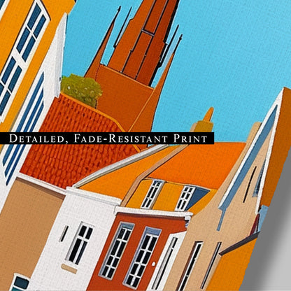 Sky-Blue and Amber Dutch landscape - Enduring Elegance