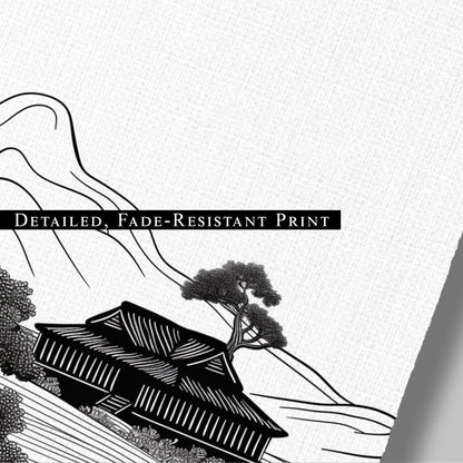 Chinese Landscape Ink Drawing - Ethereal Harmony of Eastern Lines