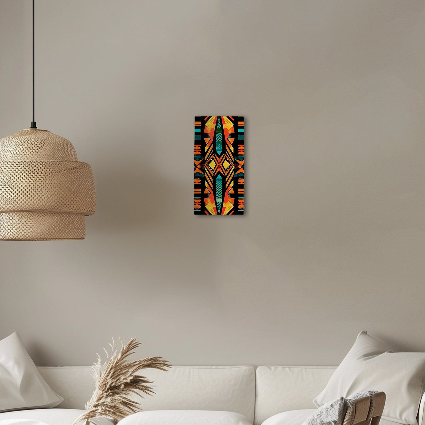 Tribal African Symmetrical Abstract Painting - Tribal Rhythms: Modern Color Explosion