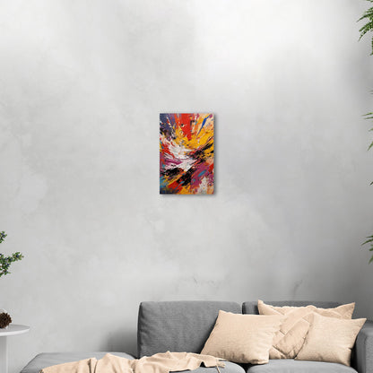 Vibrant abstract art piece with paint splatters - Eclectic Dream