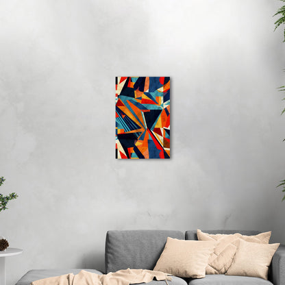 Bold, abstract wall art with geometric shapes and vibrant colors - Transformative Abstraction