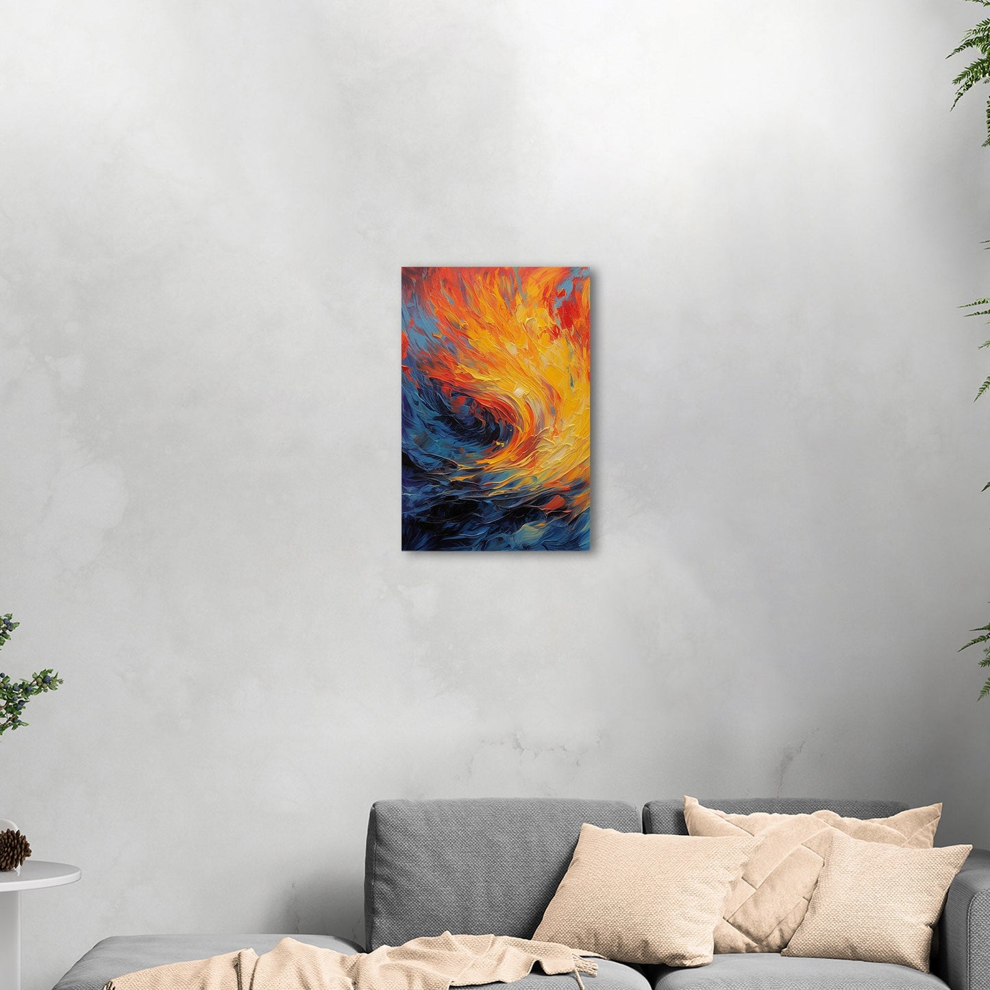 Fiery abstract art with vibrant flames - Inferno Revived