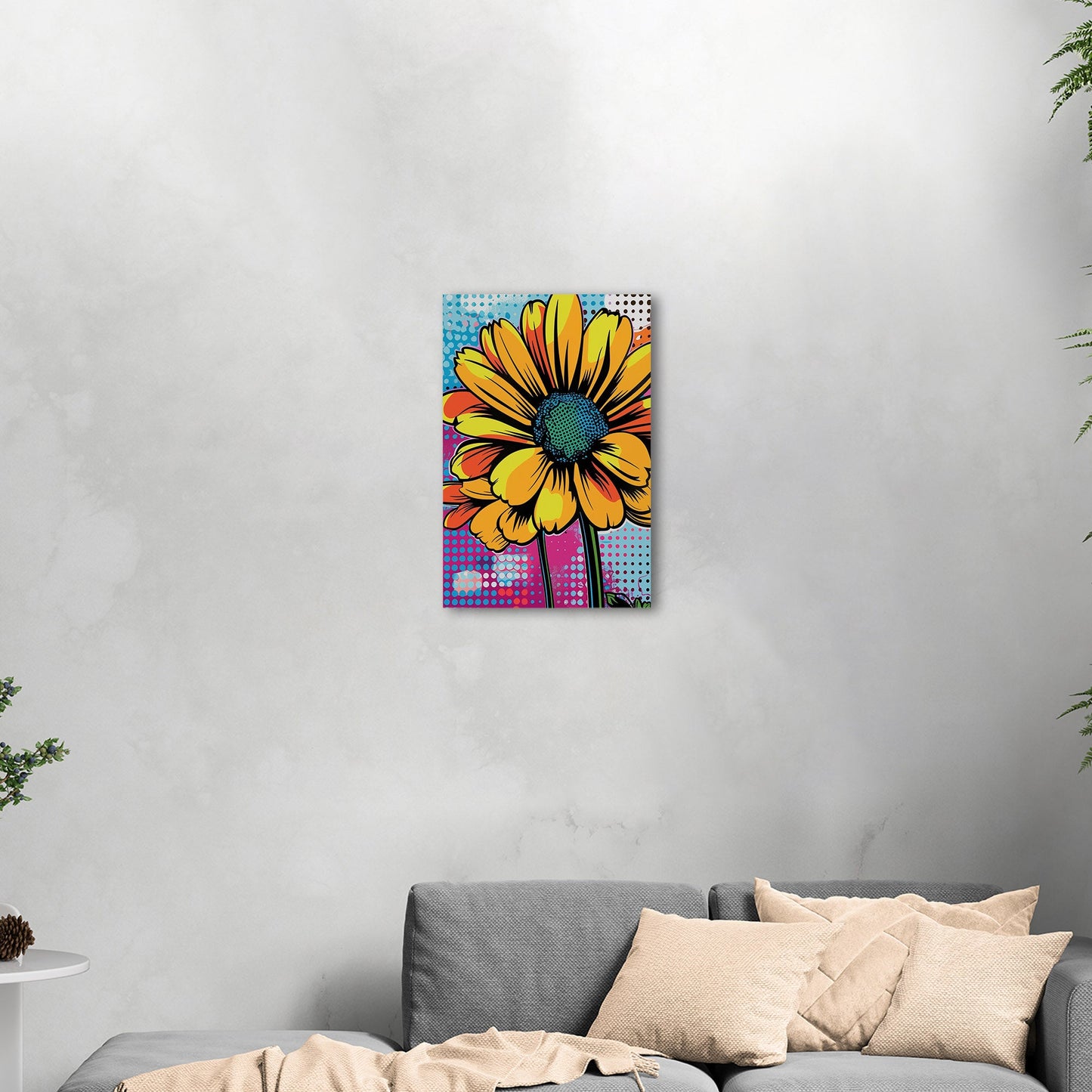 Vibrant Floral Pop Art -  Whimsical Floral Delight