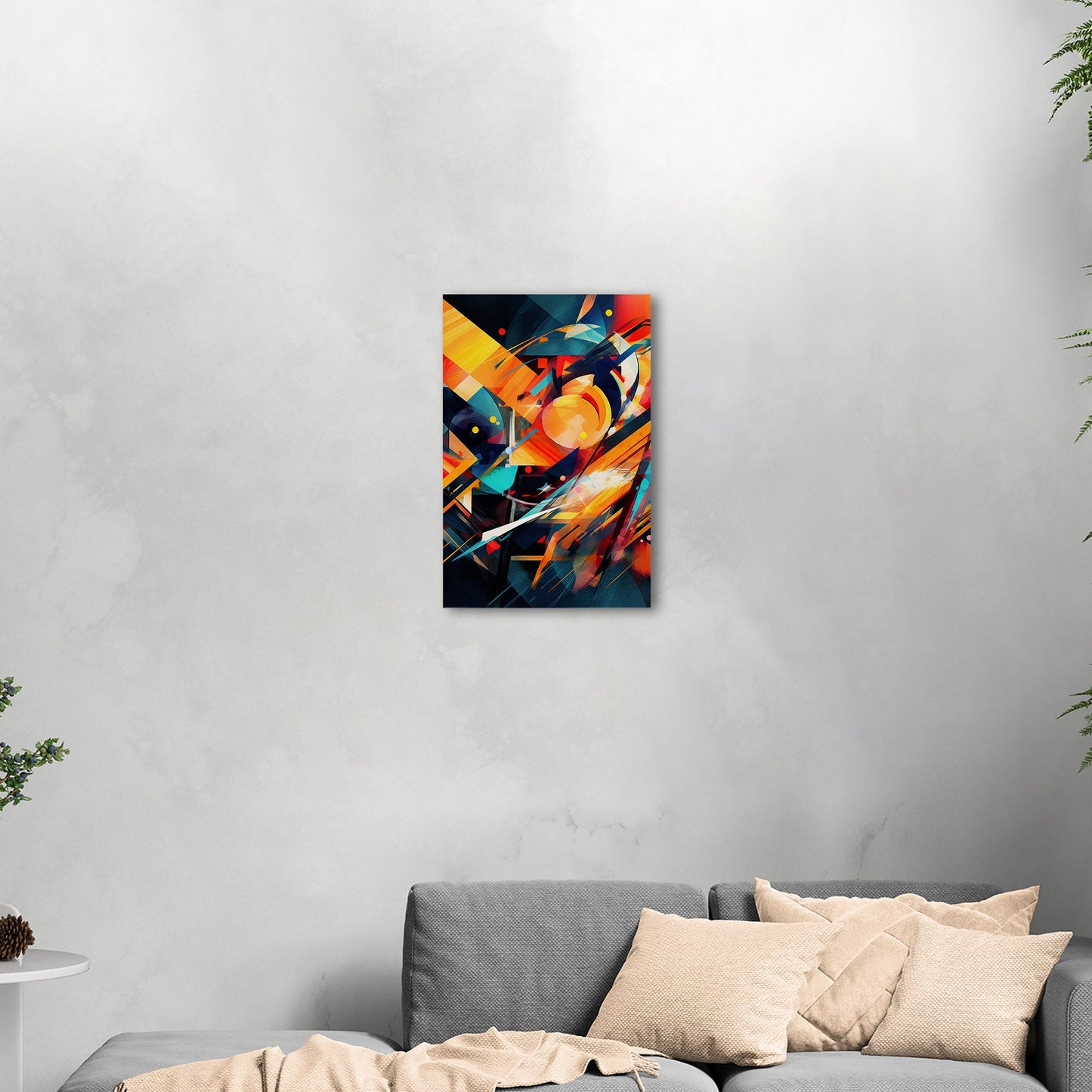 Abstract Geometric Painting - Electric Dreamscapes