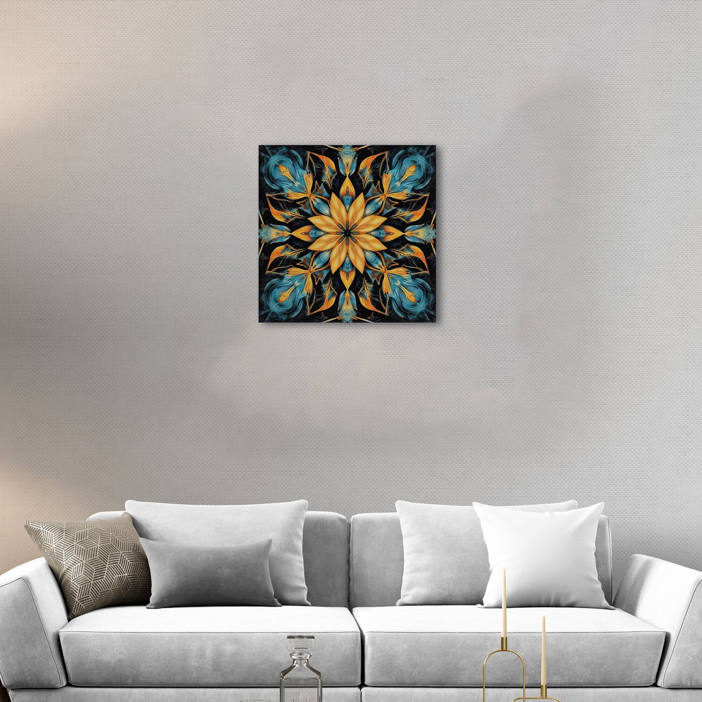 Hypnotic kaleidoscope art with vibrant colors, intricate patterns - Enchanted Kaleidoscope