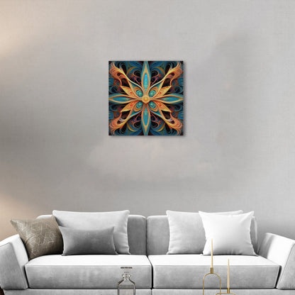 3D fractal symmetrical abstract painting - Enigmatic Recursive Symphony