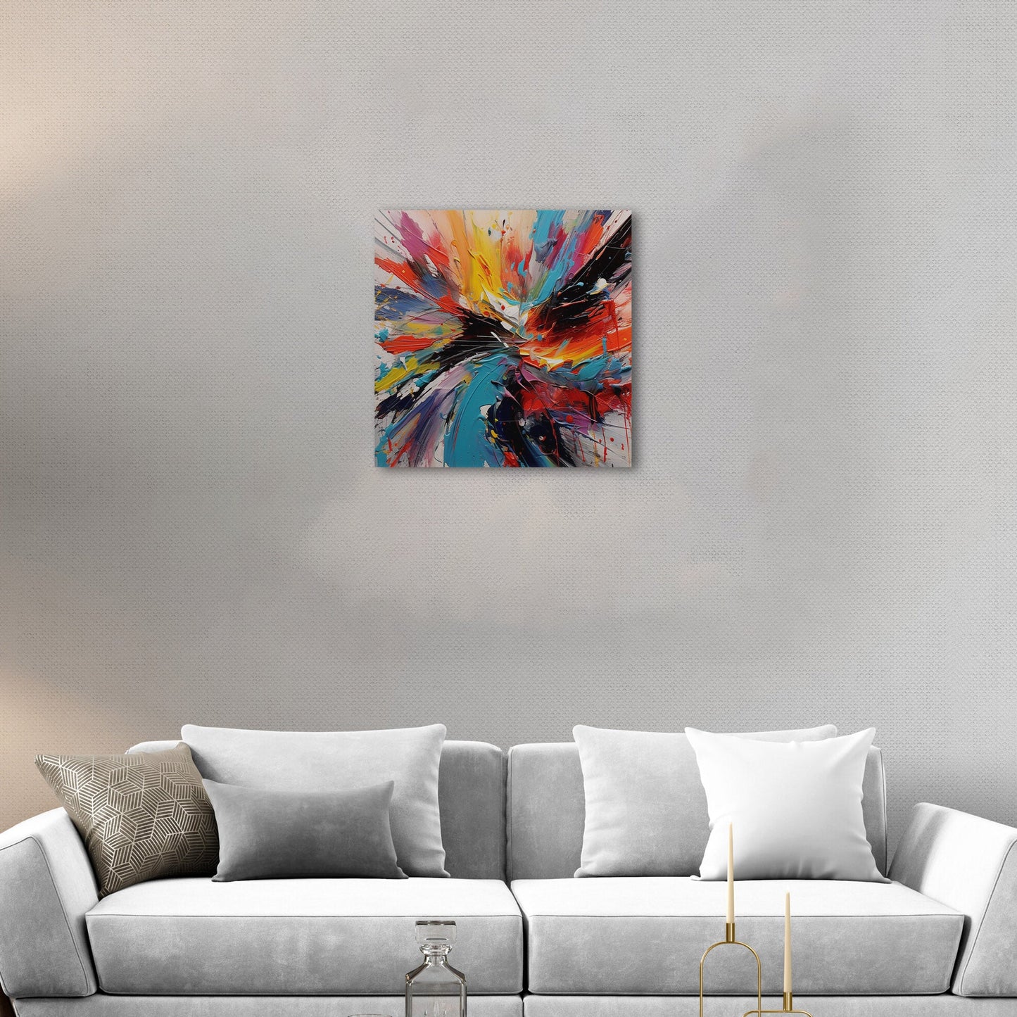 Immerse your space in dynamic, abstract art - Vivid Expression.