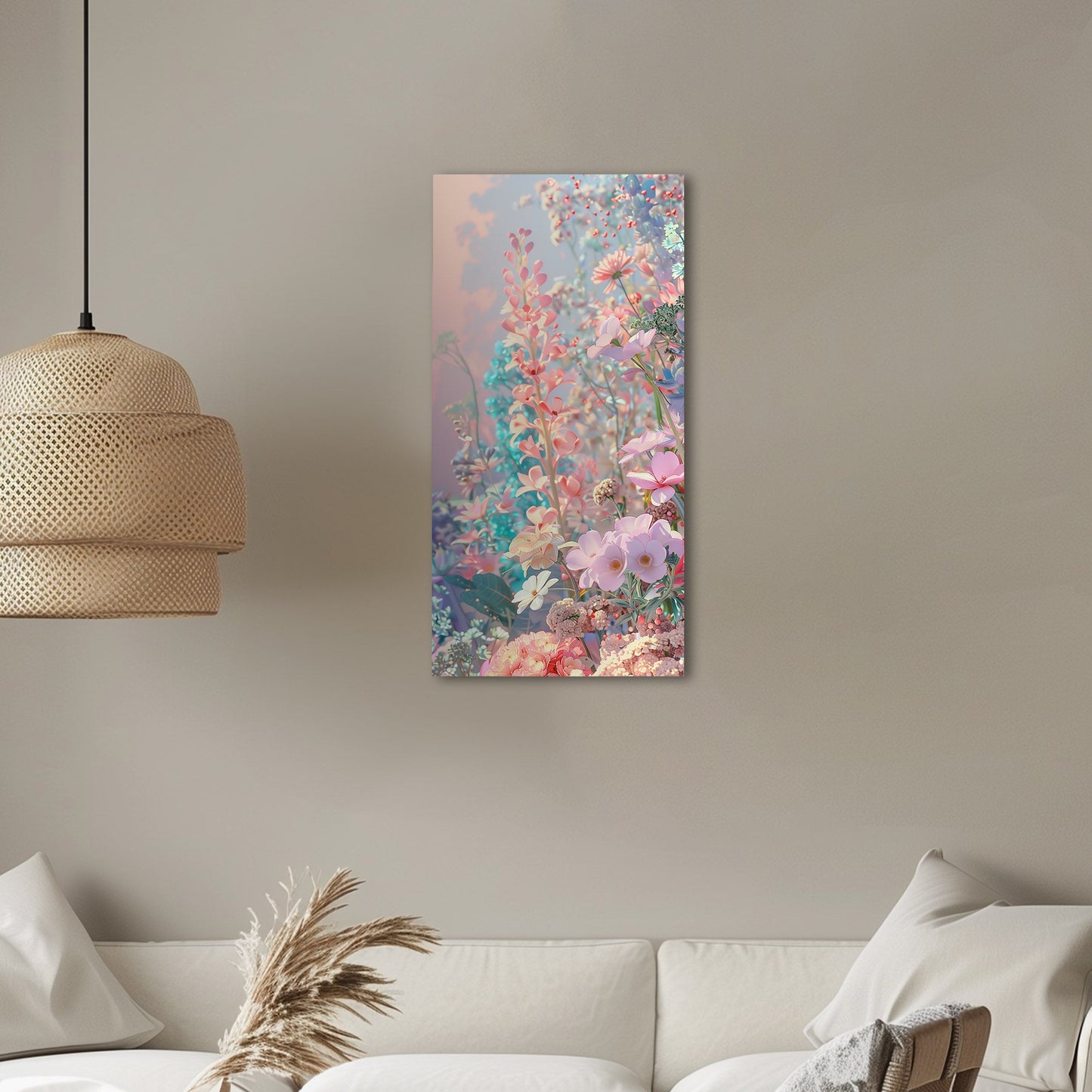 Captivating art in dreamy pastel - Enchanting Rainbow Dreams