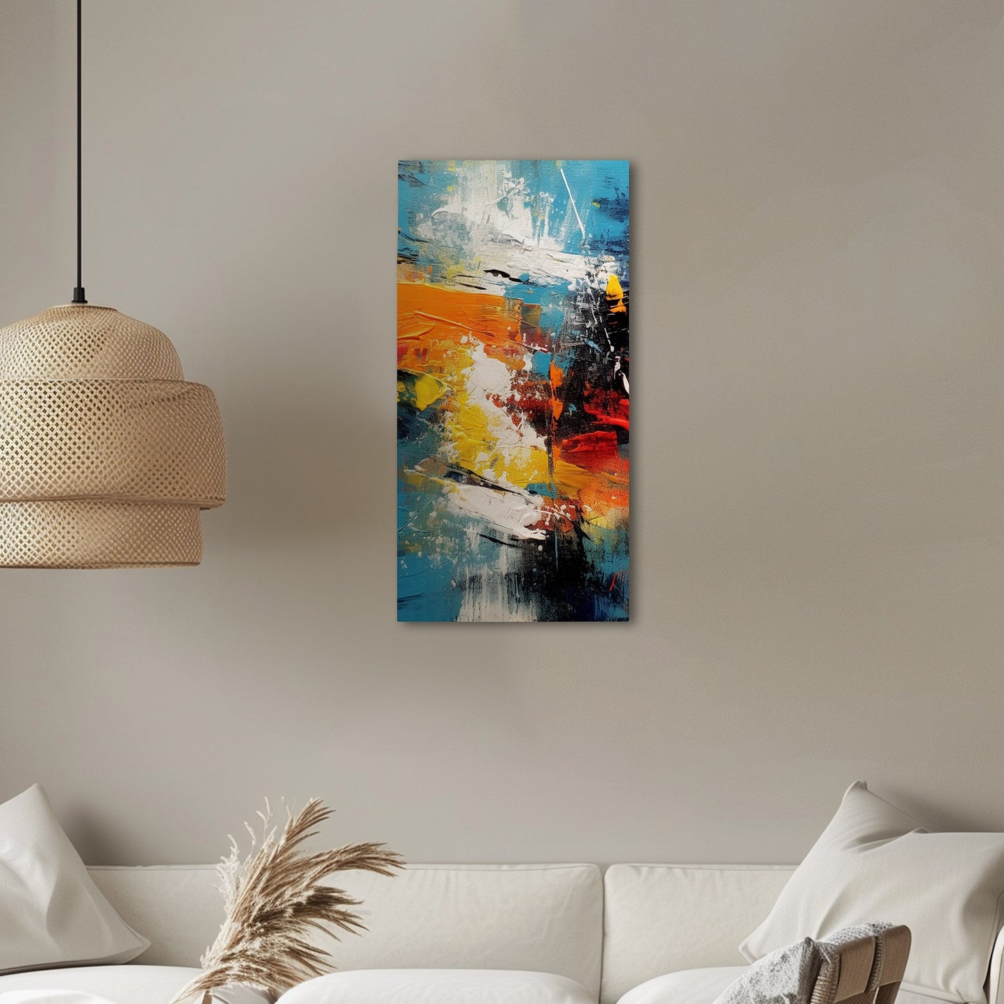 Abstract Oil Painting - Vibrant Energy: Embrace the Abstract