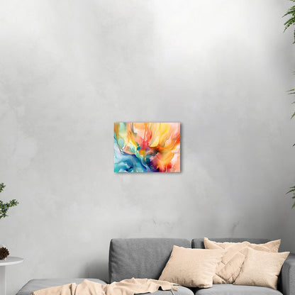 Watercolor Vibrant Multicolor Abstract - Flowing Color Symphony