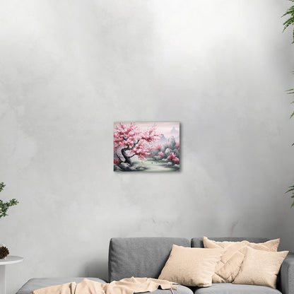 Asian Watercolor Botanical - Cherry Blossom Serenity