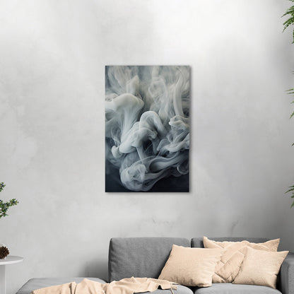 White and Grey Photorealistic Smoke Swirls - Ethereal Swirls