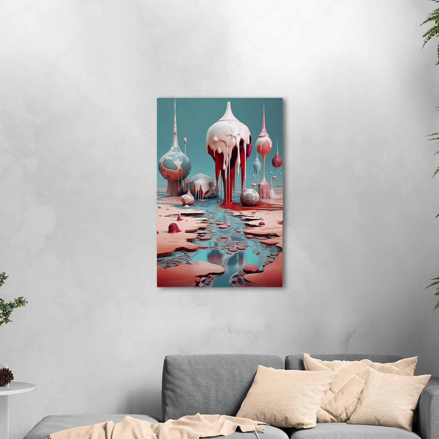 Abstract Surreal Melting Dreamscape Art - Whimsical Melting Dreamscape