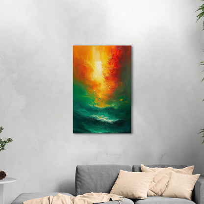 Captivating abstract oil painting incorporating vibrant colors - Harmony of Colors