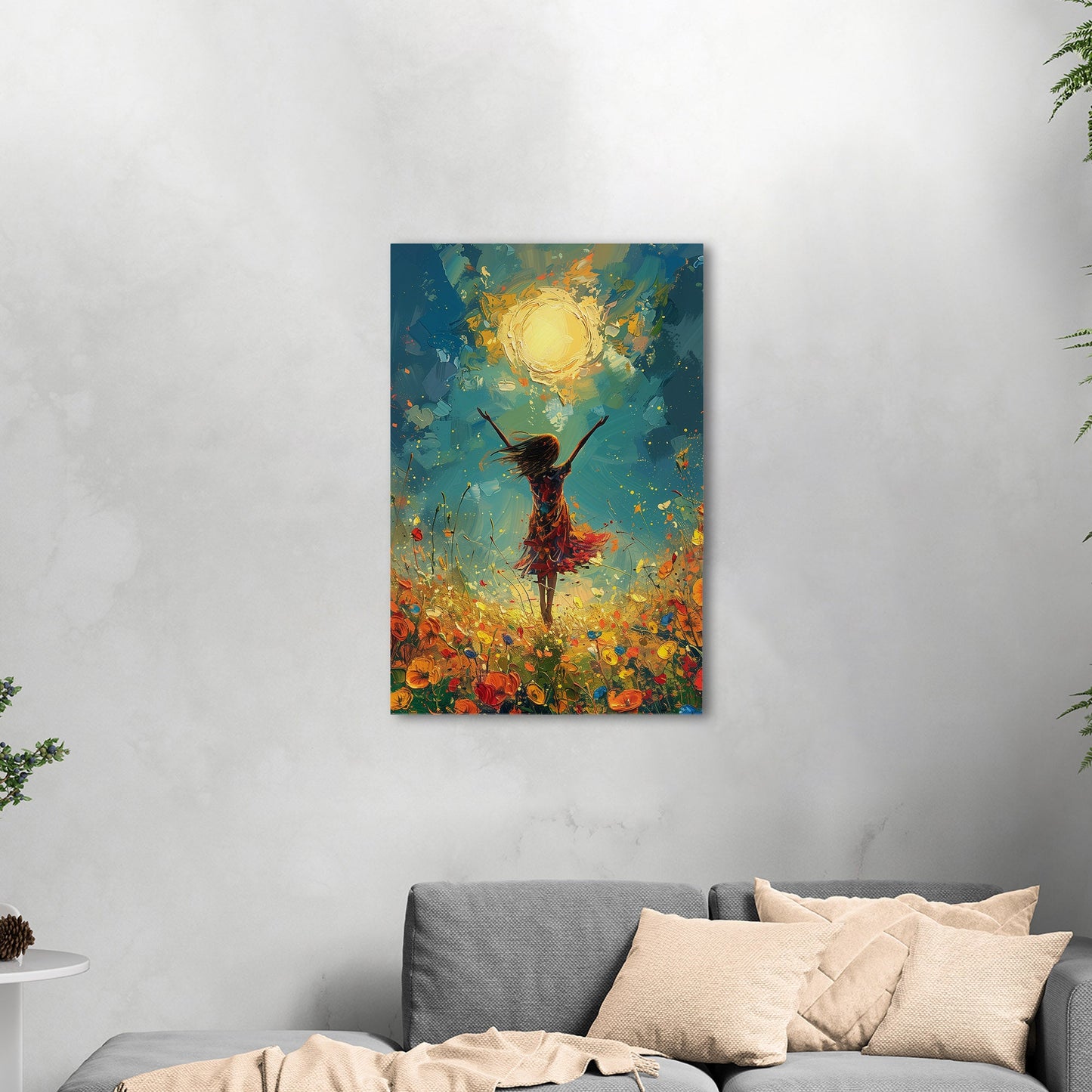 Vibrant, uplifting, energetic art for a lively Living Room - Joyful Dance