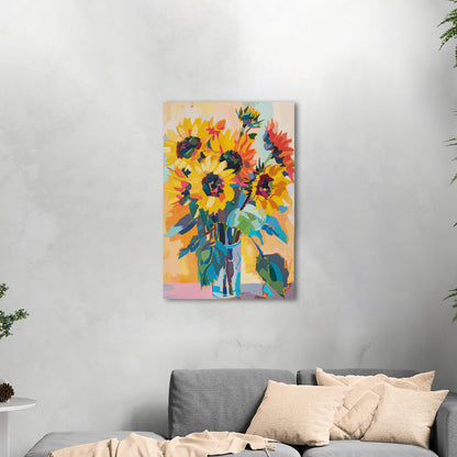 Vibrant sunflower masterpiece - Artistic Serenity