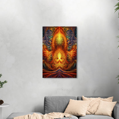 Symmetrical Fractal Painting - Vibrant Infinite Complexity