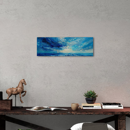 Elevate your space with this mesmerizing - Vibrant Abstract Ocean Brushstroke Art