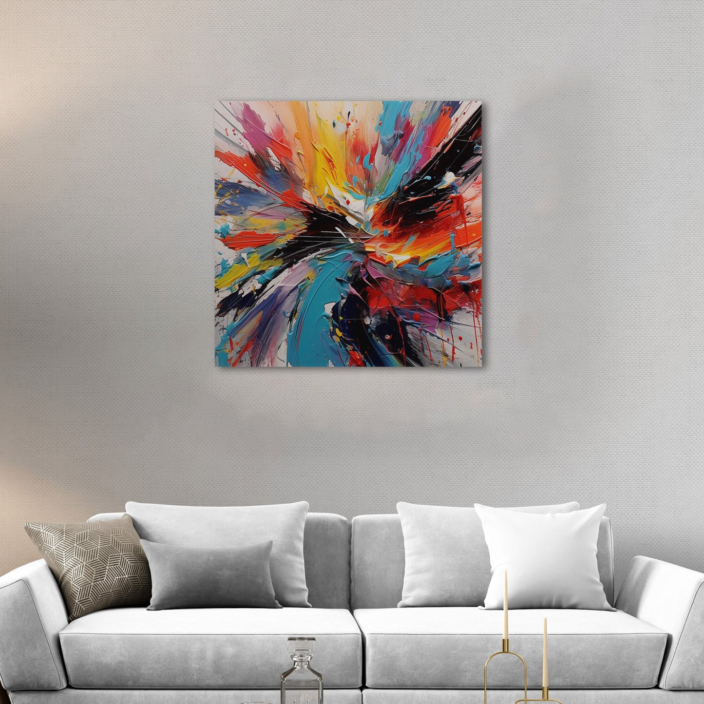 Immerse your space in dynamic, abstract art - Vivid Expression.