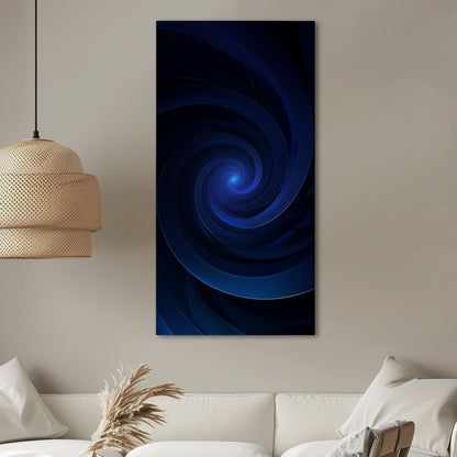 Black and Blue Vortex Digital Art - Ethereal Midnight